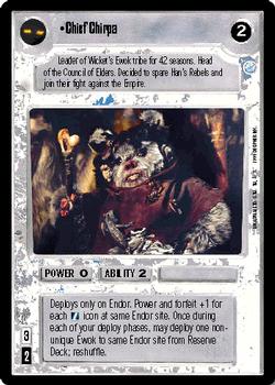 1999 Decipher Star Wars CCG Endor #NNO Chief Chirpa Front