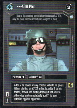 1999 Decipher Star Wars CCG Endor #NNO AT-ST Pilot Front