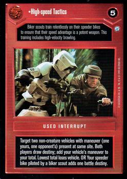 1999 Decipher Star Wars CCG Endor #NNO High-speed Tactics Front