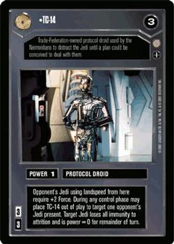 2001 Decipher Star Wars CCG Coruscant #NNO TC-14 Front