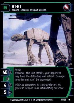 2004 Wizards of the Coast Star Wars: Rogues and Scoundrels #37 AT-AT Front