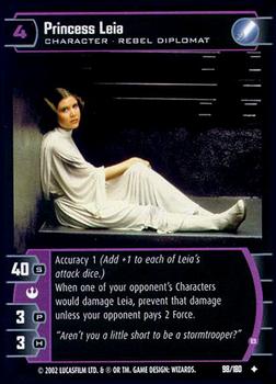 2002 Wizards of the Coast Star Wars A New Hope TCG #98 Princess Leia Front