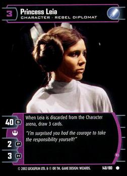 2002 Wizards of the Coast Star Wars A New Hope TCG #148 Princess Leia Front