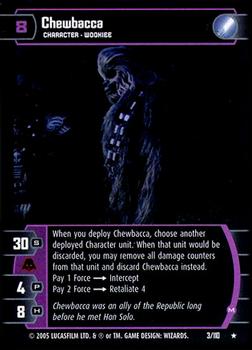 2005 Wizards of the Coast Star Wars Revenge Of The Sith TCG #3 Chewbacca (M) Front