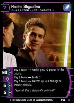 2003 Wizards of the Coast Star Wars: Jedi Guardians #2 Anakin Skywalker Front