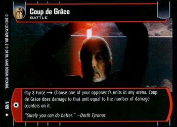 2003 Wizards of the Coast Star Wars: Jedi Guardians #5 Coup de Grace Front