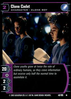 2003 Wizards of the Coast Star Wars: Jedi Guardians #48 Clone Cadet Front