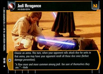 2003 Wizards of the Coast Star Wars: Jedi Guardians #56 Jedi Arrogance Front