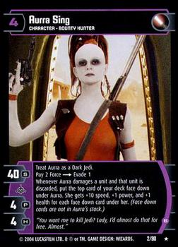 2004 Wizards of the Coast Star Wars: The Phantom Menace #2 Aurra Sing Front
