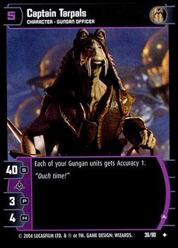 2004 Wizards of the Coast Star Wars: The Phantom Menace #36 Captain Tarpals Front