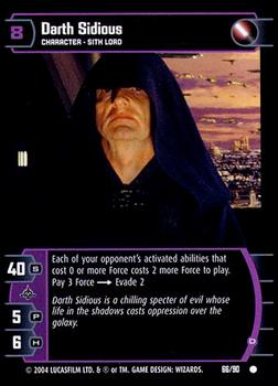 2004 Wizards of the Coast Star Wars: The Phantom Menace #66 Darth Sidious Front