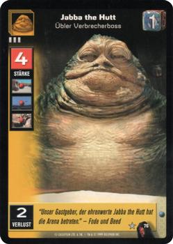 1999 Decipher Young Jedi: Menace of Darth Maul (German Version) #76 Jabba the Hutt, Übler Verbrecherboss Front