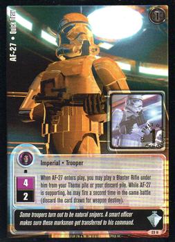 2001 Decipher Jedi Knights TCG: Masters of the Force - First Day of Printing #23 AF-27 - Quick Draw Front