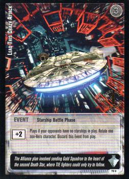 2001 Decipher Jedi Knights TCG: Masters of the Force - First Day of Printing #70 Lead This Crazy Attack Front