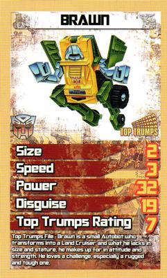 2014 Top Trumps Transformers Celebrating 30 Years #NNO Brawn Front