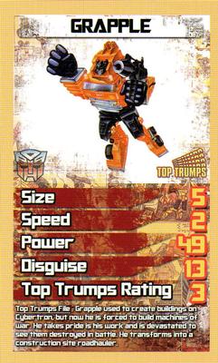 2014 Top Trumps Transformers Celebrating 30 Years #NNO Grapple Front