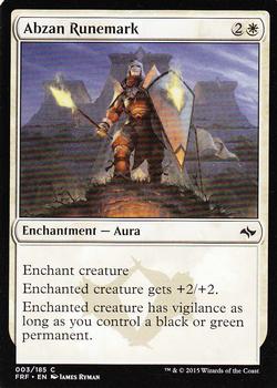 2015 Magic the Gathering Fate Reforged #3 Abzan Runemark Front