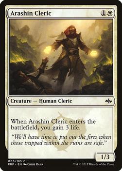 2015 Magic the Gathering Fate Reforged #5 Arashin Cleric Front