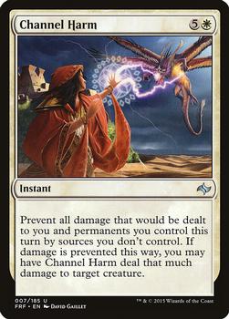 2015 Magic the Gathering Fate Reforged #7 Channel Harm Front