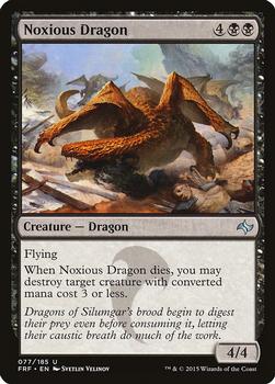2015 Magic the Gathering Fate Reforged #77 Noxious Dragon Front