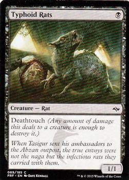 2015 Magic the Gathering Fate Reforged #89 Typhoid Rats Front