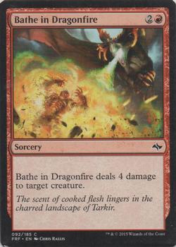 2015 Magic the Gathering Fate Reforged #92 Bathe in Dragonfire Front