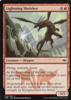 2015 Magic the Gathering Fate Reforged #106 Lightning Shrieker Front