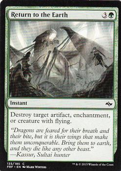 2015 Magic the Gathering Fate Reforged #135 Return to the Earth Front