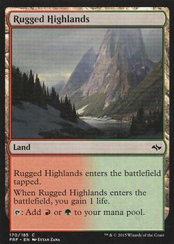 2015 Magic the Gathering Fate Reforged #170 Rugged Highlands Front
