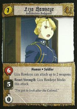 2005 Fullmetal Alchemist Blood & Water TCG #22 Liza Hawkeye, Ambidextrous Bodyguard Front