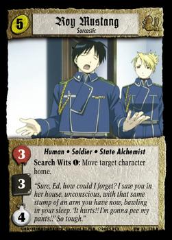 2005 Fullmetal Alchemist Blood & Water TCG #23 Roy Mustang, Sarcastic Front