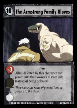 2005 Fullmetal Alchemist Blood & Water TCG #45 The Armstrong Family Gloves Front