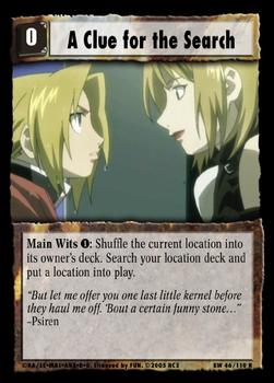 2005 Fullmetal Alchemist Blood & Water TCG #46 A Clue for the Search Front
