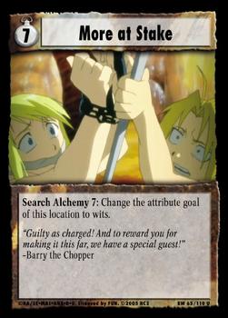 2005 Fullmetal Alchemist Blood & Water TCG #65 More at Stake Front