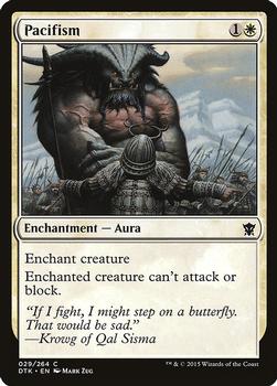 2015 Magic the Gathering Dragons of Tarkir #29 Pacifism Front