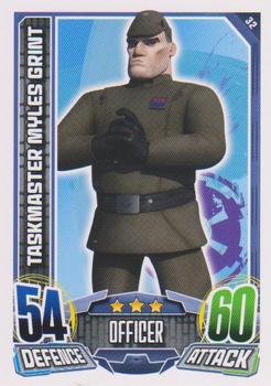 2015 Topps Star Wars Rebel Attax #32 Taskmaster Miles Grint Front