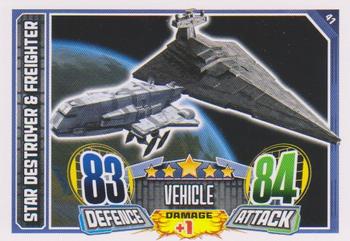 2015 Topps Star Wars Rebel Attax #41 Star Destroyer & Freighter Front
