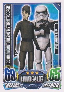2015 Topps Star Wars Rebel Attax #81 Commandant Aresko & Stormtrooper Front