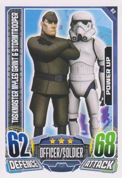 2015 Topps Star Wars Rebel Attax #82 Taskmaster Miles Grint & Stormtrooper Front