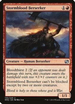 2015 Magic the Gathering Modern Masters 2015 #130 Stormblood Berserker Front
