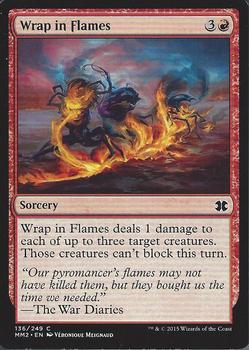 2015 Magic the Gathering Modern Masters 2015 #136 Wrap in Flames Front