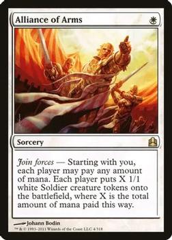 2011 Magic the Gathering Commander #4 Alliance of Arms Front