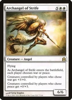 2011 Magic the Gathering Commander #7 Archangel of Strife Front