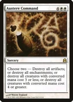 2011 Magic the Gathering Commander #8 Austere Command Front
