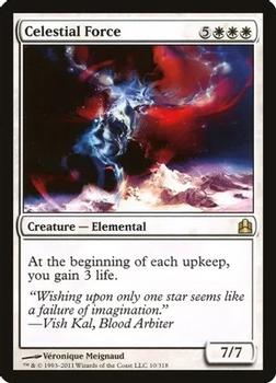 2011 Magic the Gathering Commander #10 Celestial Force Front