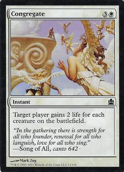 2011 Magic the Gathering Commander #11 Congregate Front