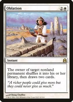 2011 Magic the Gathering Commander #22 Oblation Front