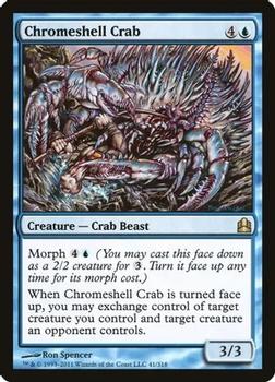 2011 Magic the Gathering Commander #41 Chromeshell Crab Front