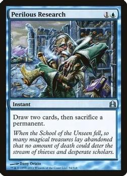 2011 Magic the Gathering Commander #54 Perilous Research Front