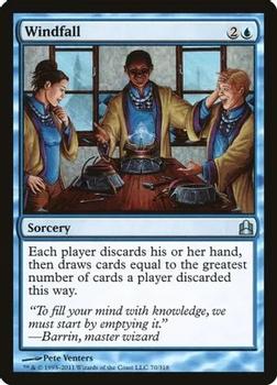 2011 Magic the Gathering Commander #70 Windfall Front